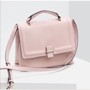 Zara Trafaluc powder pink Leather City Bag