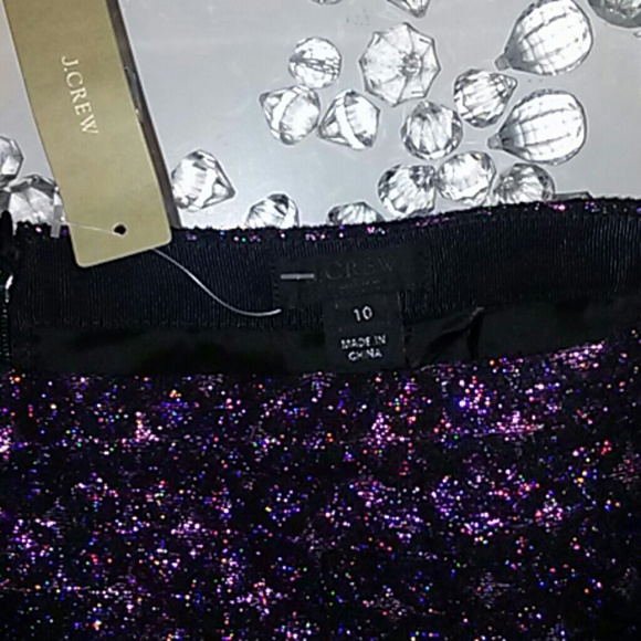 {J. Crew} Collection Festival Berry Tweed Skirt - Picture 2 of 3