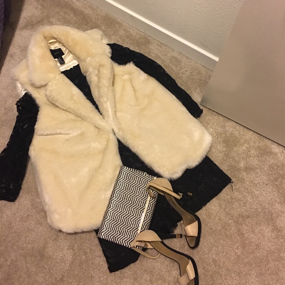 Faux fur  vest coat
