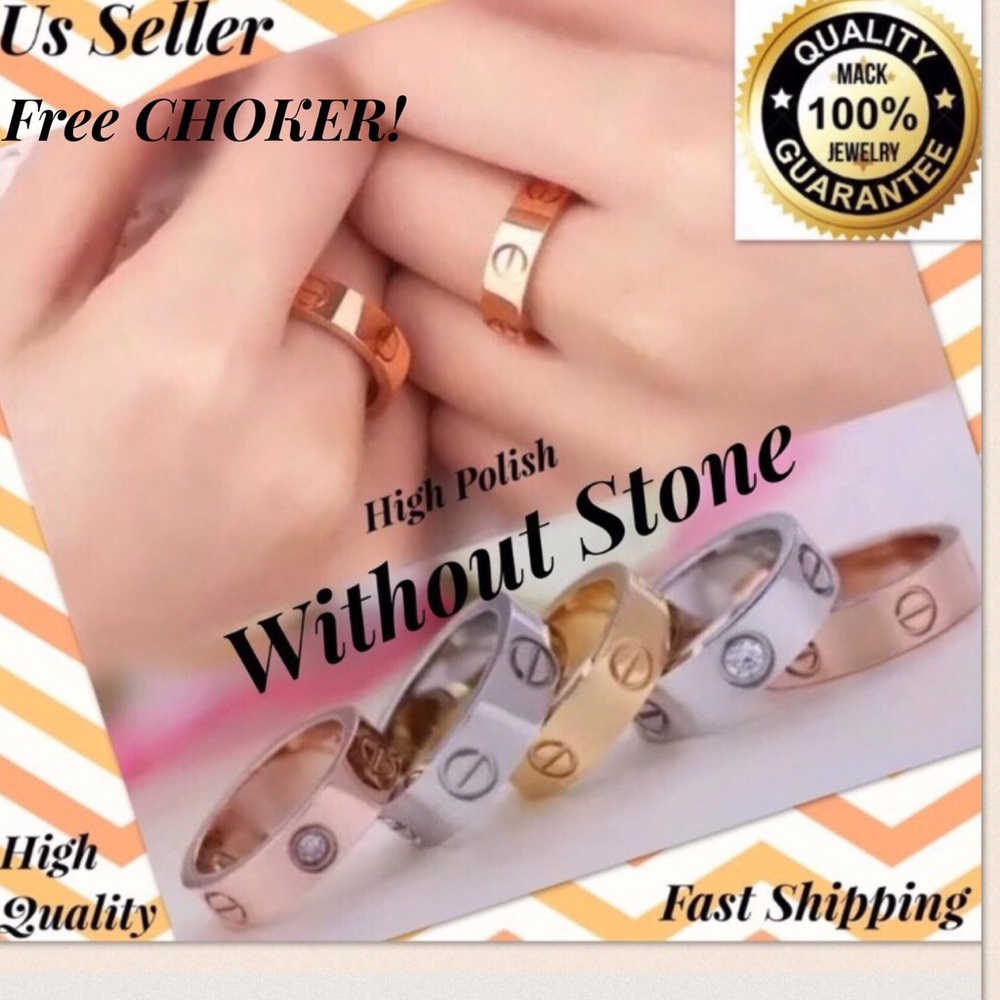 Amazing💓Stainless Screw Love Band Titanium Ring
