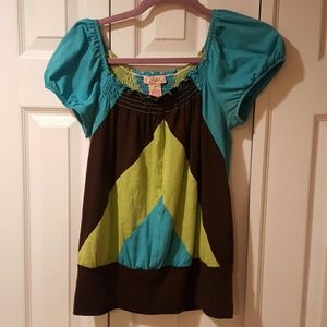 Teal Lime Green T-shirt