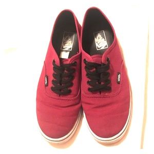 Maroon vans size 7.5 men's 9.0 women's