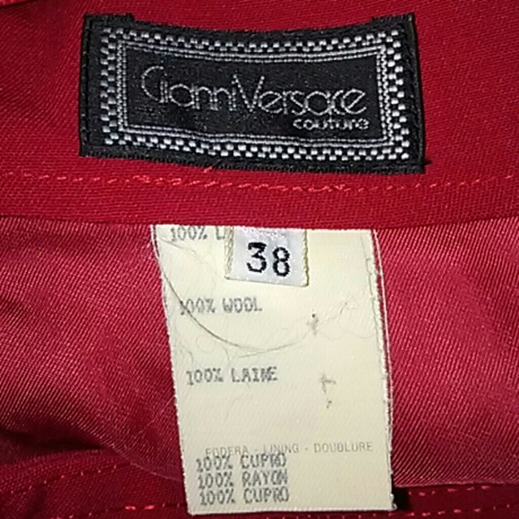 90s Vintage Versace Couture Wool Mini - Picture 2 of 2