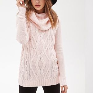 Forever 21 Cable Knit Turtleneck sweater IN GRAY