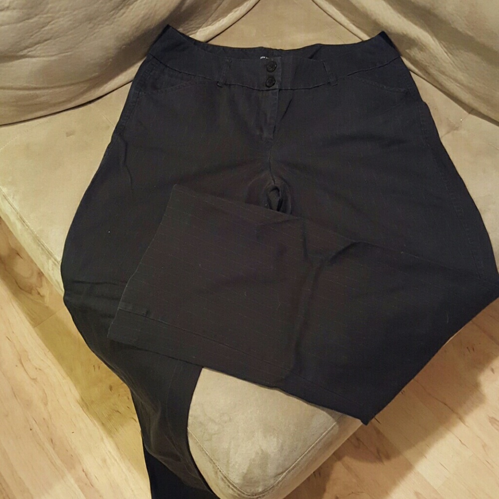 Black Pinstripe Dress Pants