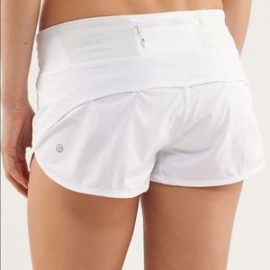 Lulu Lemon White speed shorts