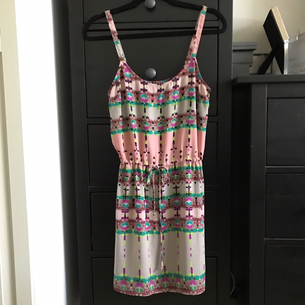 Eight Sixty tie waist spagetti strap dress