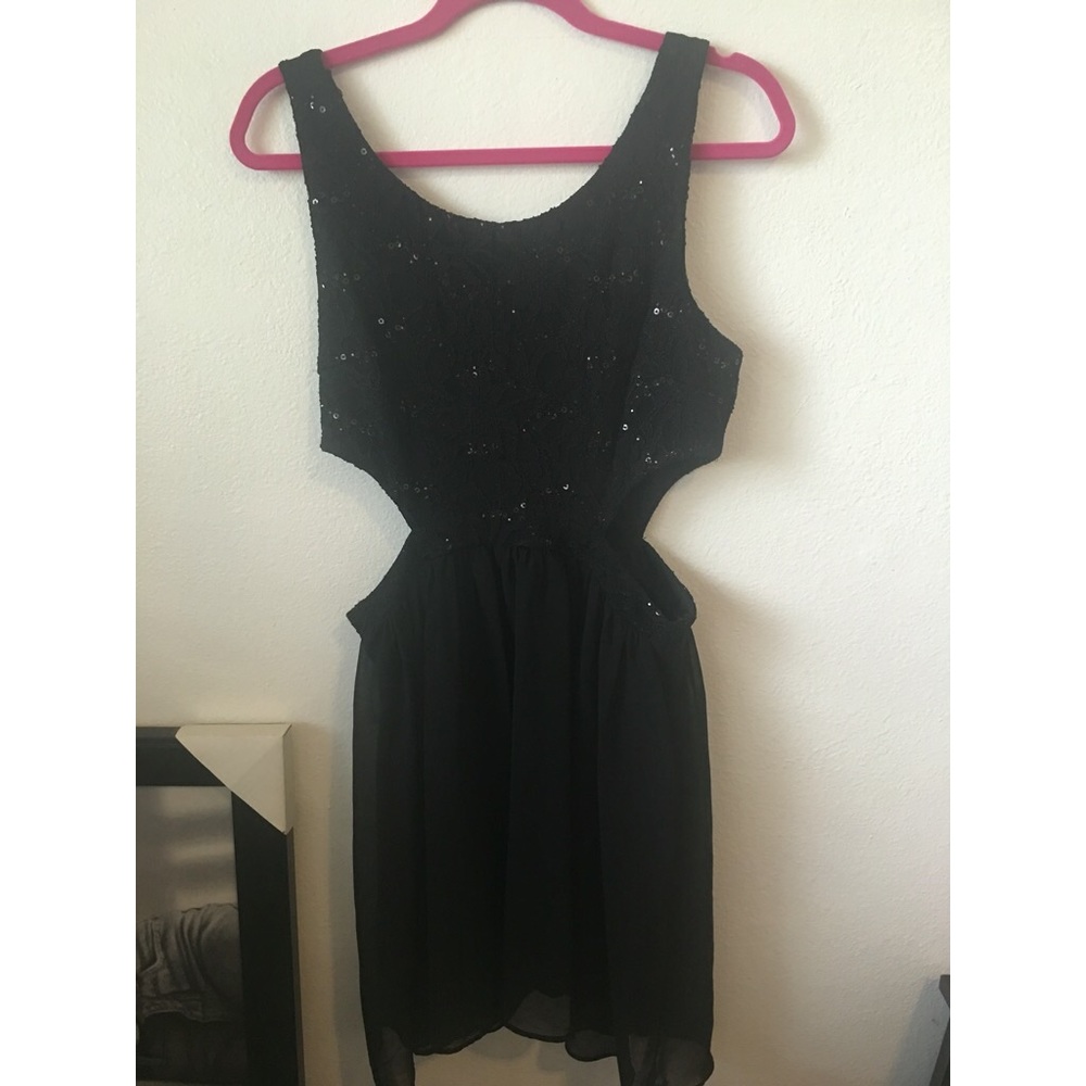 Black dress with cut outs