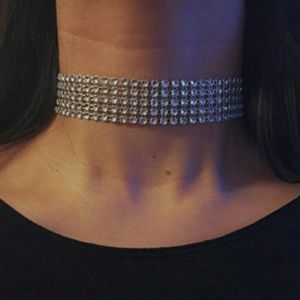 Diamond studded choker