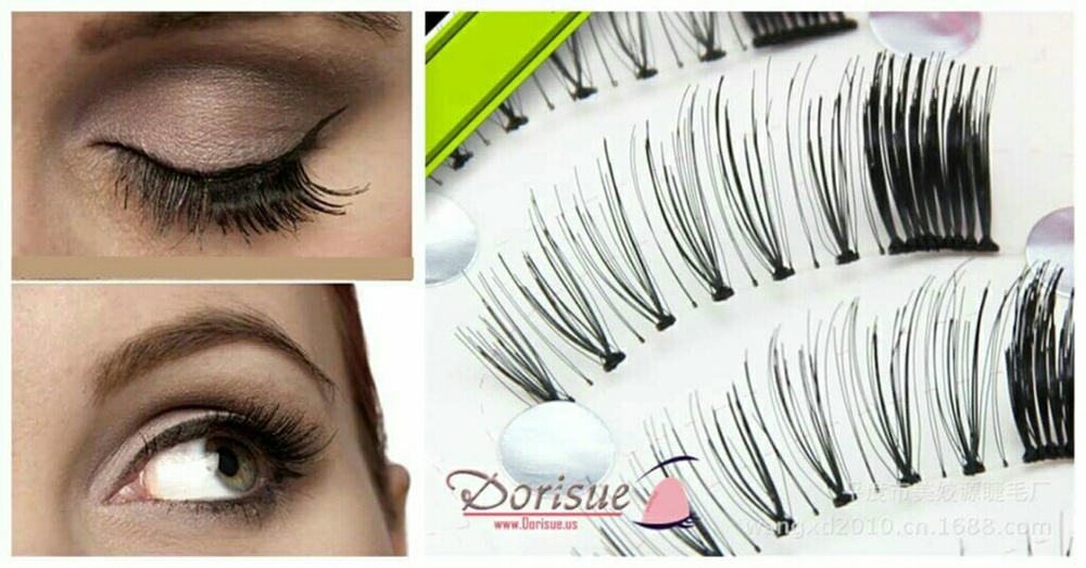 5 pairs fake eyelash deep Side half lash