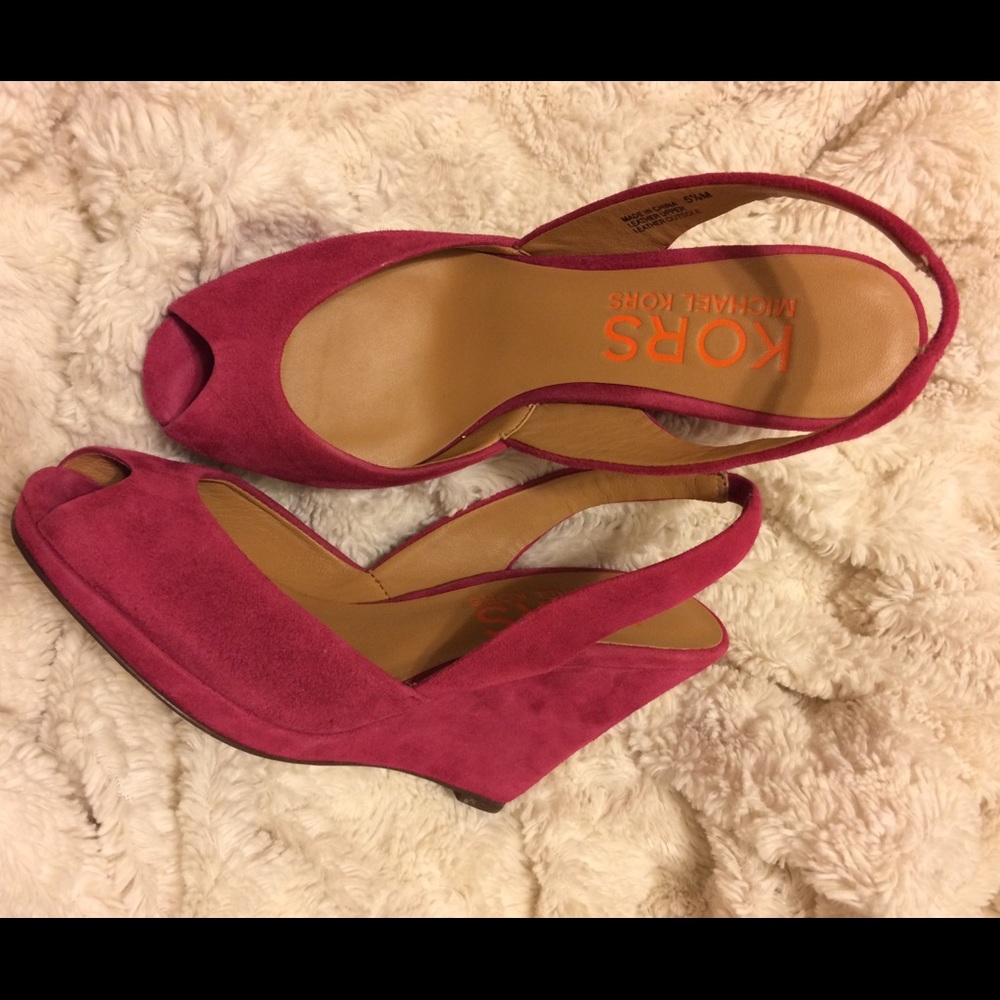 MICHAEL KORS Suede - Sling back Wedges