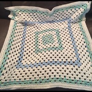 Baby boy homemade crochet blanket