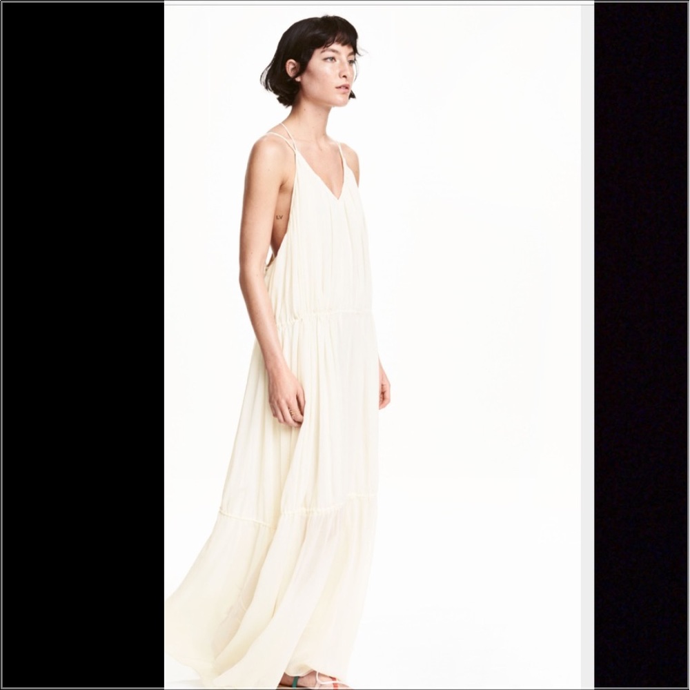 Beautiful cream flowy maxi dress