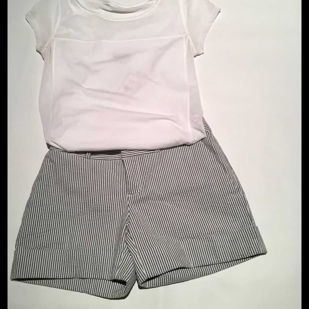 INC Striped Cuff Shorts