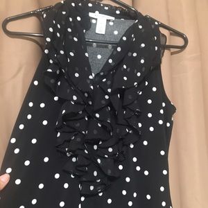 Black & white market polka dot dress