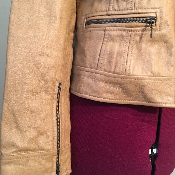 Tan Leather Jacket - Picture 3 of 3