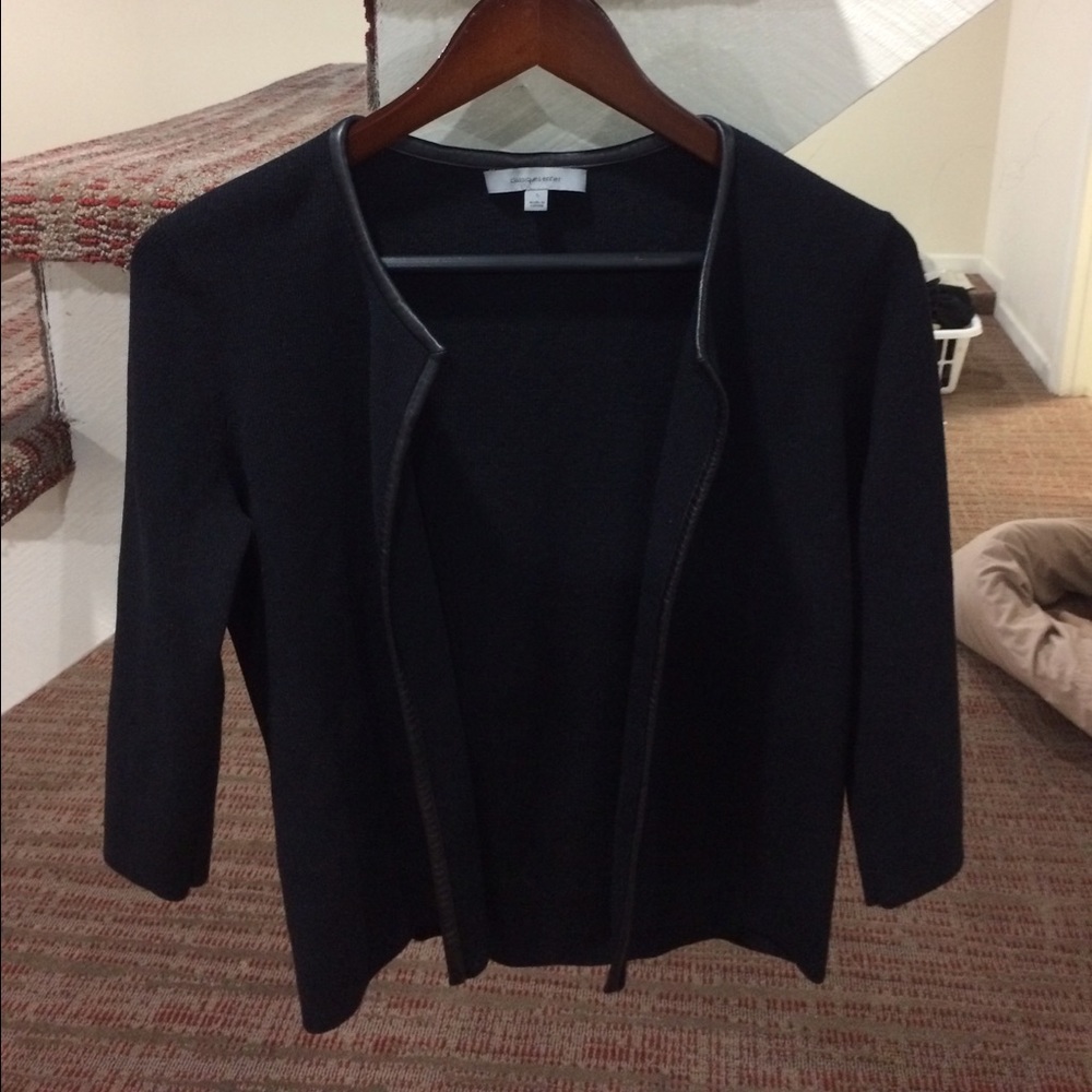 Nordstrom classiques sweater w leather trim