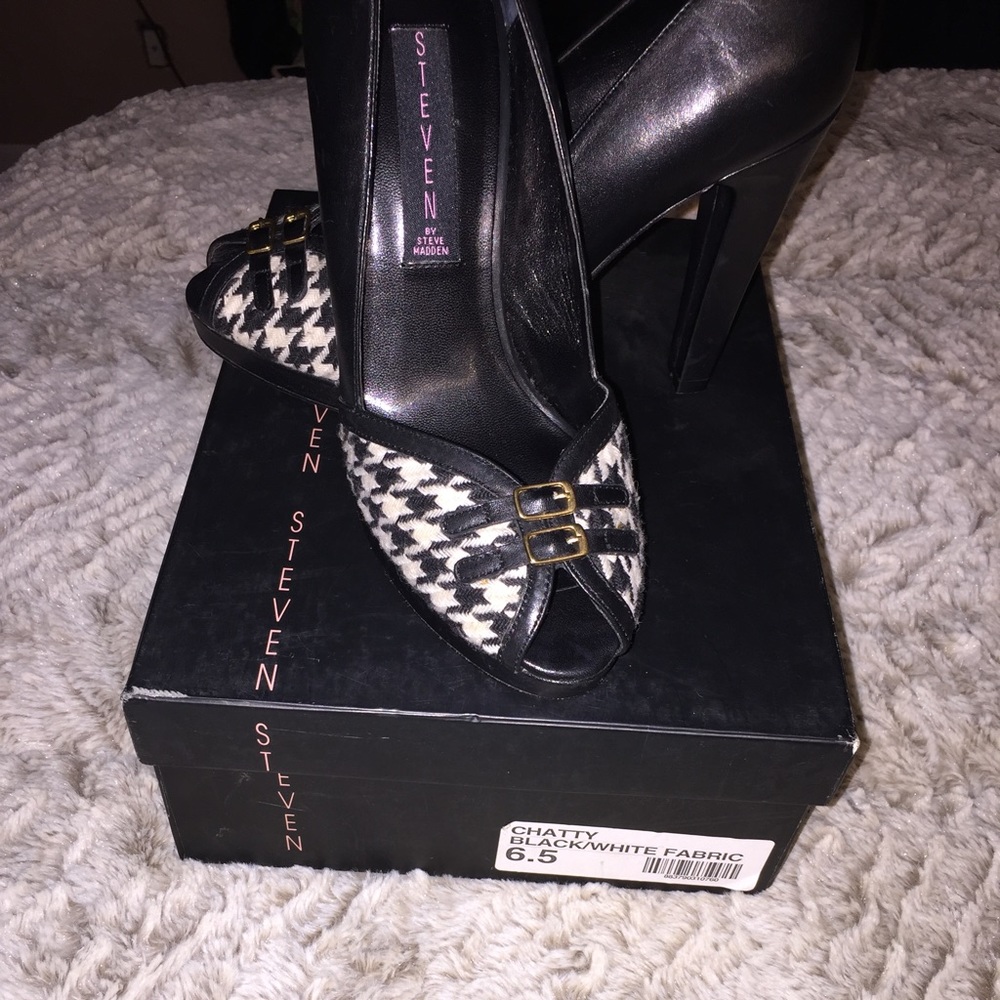 black/white shoes