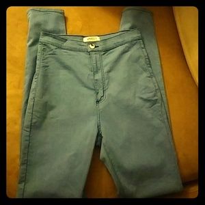 Teal Fashion Nova high waisted skinny jeans