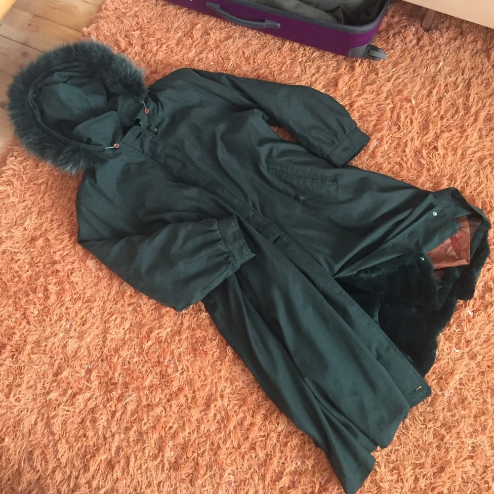 Additional photos forest green vintage coat