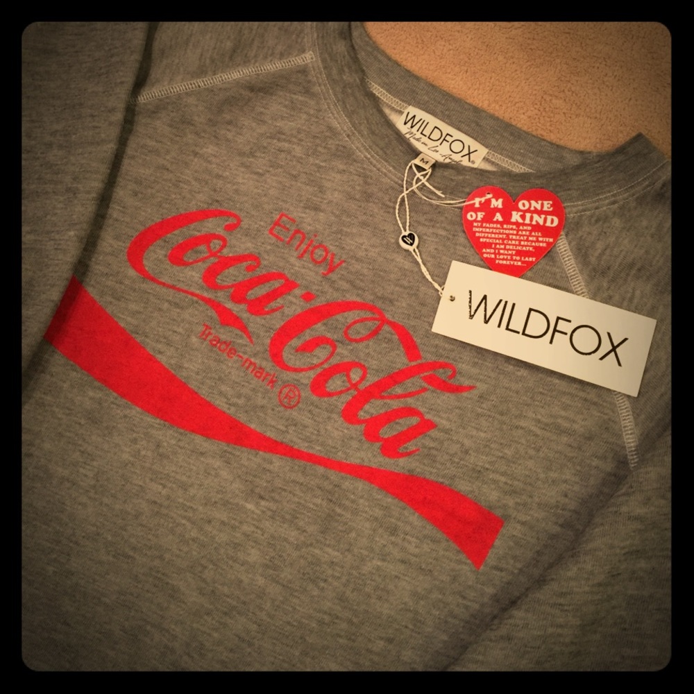 WILDFOX (NWT) SUPER SOFT Fleece Sweatshirt  Sz. M