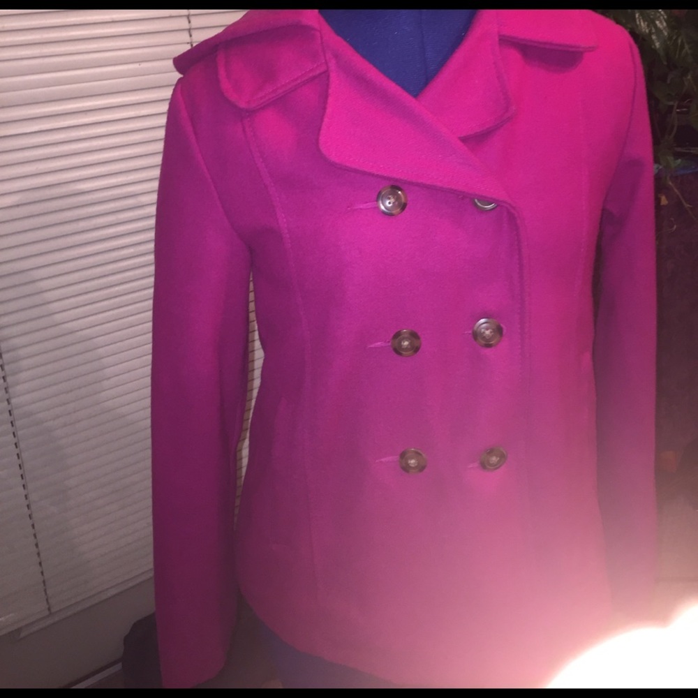 Old  Navy Girls military style pea  coat Size14