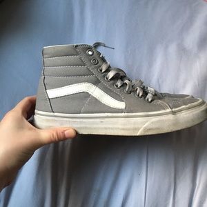 Grey canvas vans