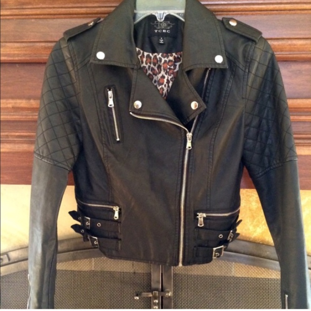 Faux leather jacket NWOT
