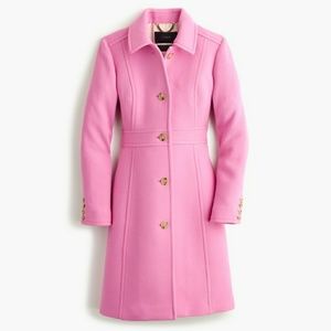 EUC J. Crew Lady Day Coat 12 Tall in Retro Pink