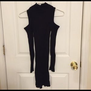 Forever21 Ribbed Cut-out Shoulder Dress