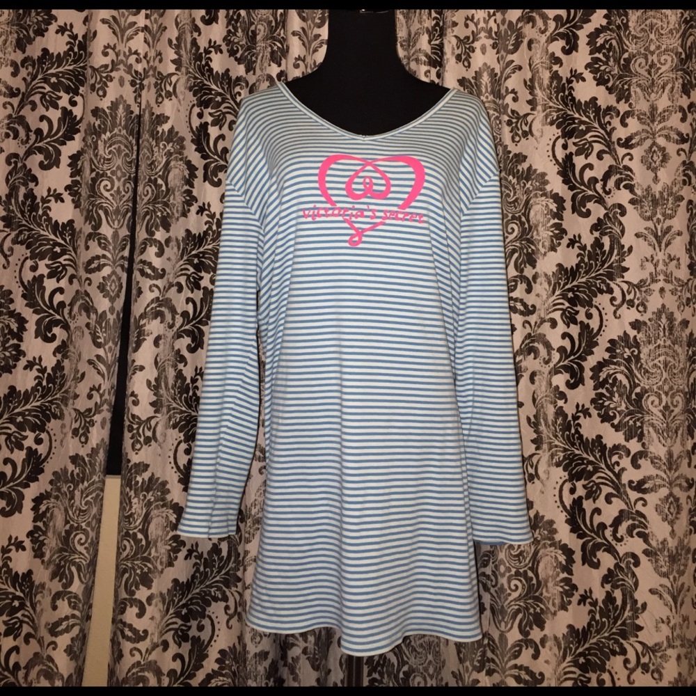 Cozy striped Victoria's Secret nightie size Large