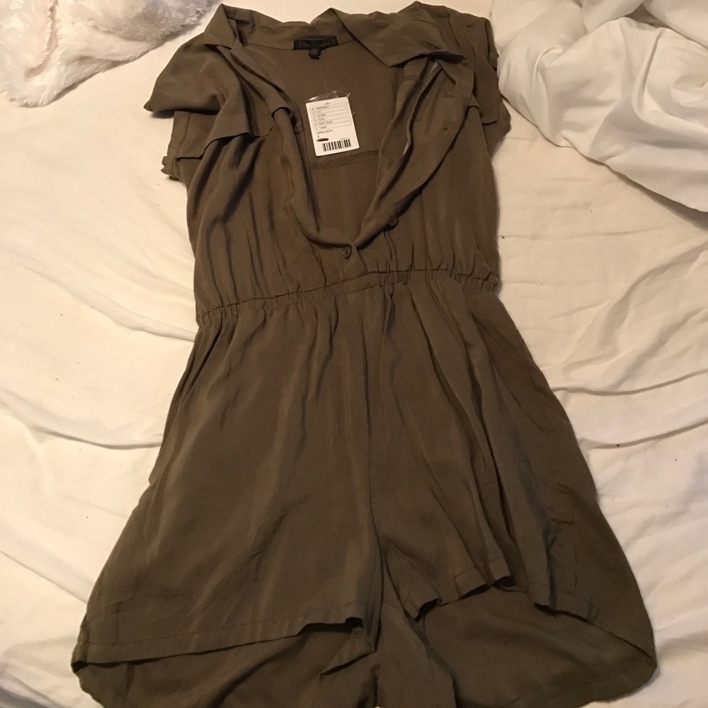 NWT Army green romper
