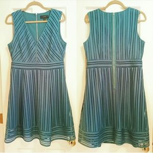 J. CREW emerald green A-line party dress