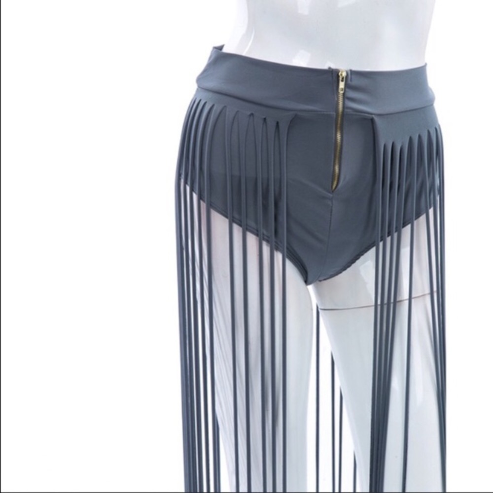 Festival Fringe Beach Zip Up Skirt π One Left-Lrg - Picture 3 of 4
