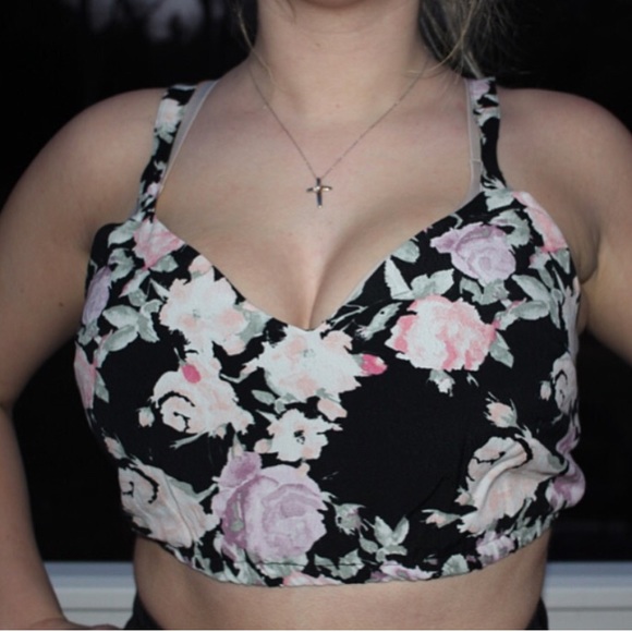 Floral Tank/Crop Top - Picture 1 of 1