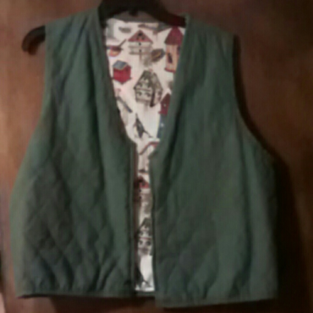 Reversible denim vest