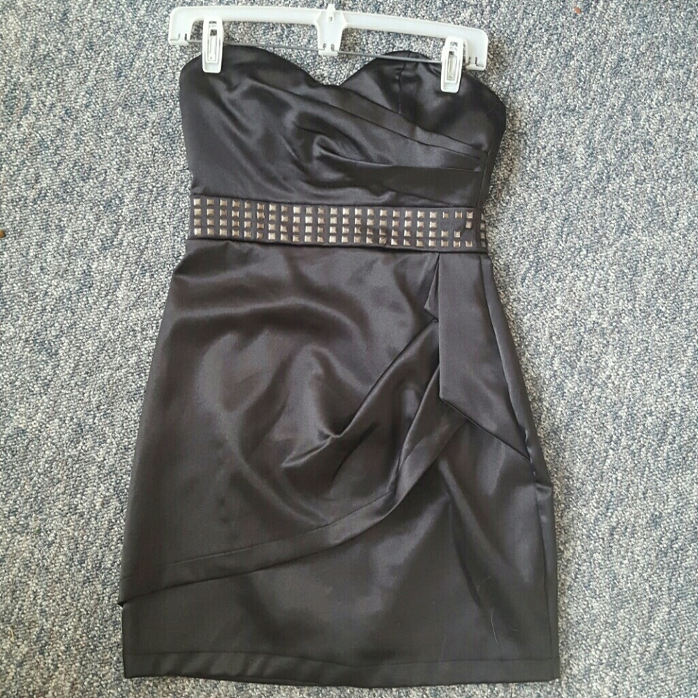 Strapless studded dress