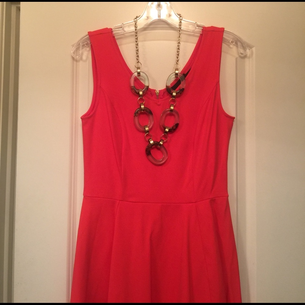 NWOT Cynthia Rowley orange midi dress.