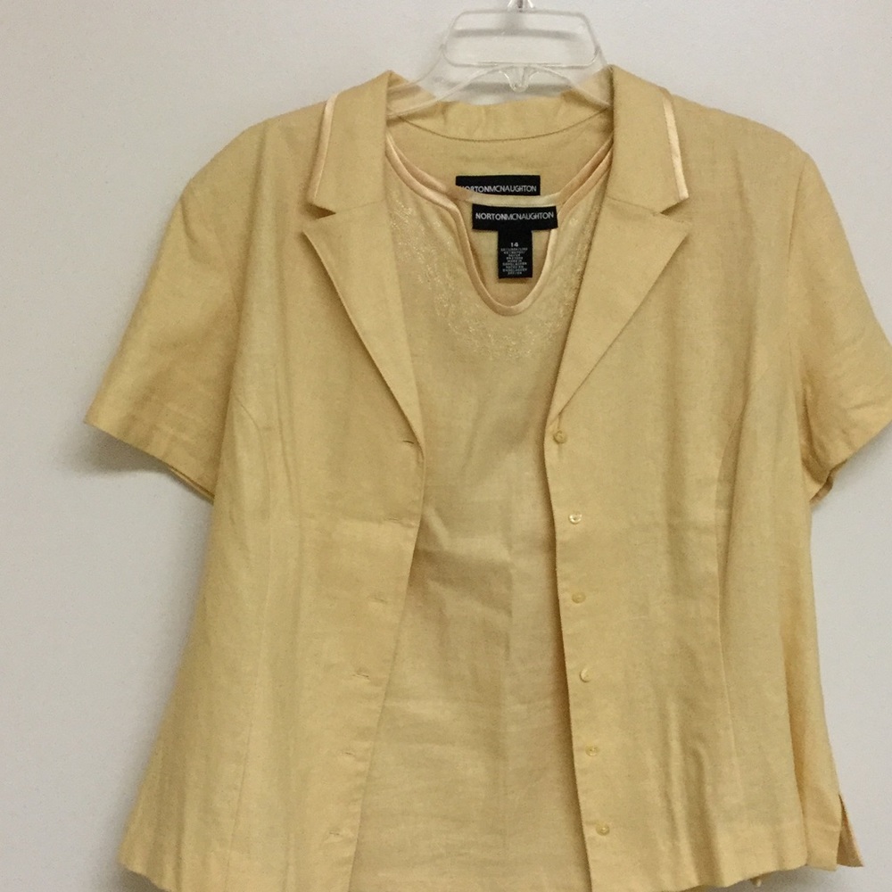 ⬇️Stunning 2 Piece Yellow Top Set (Sz 14)