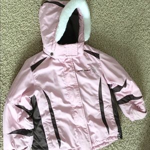 Girl's Winter Coat & Ski Bib, size M (5/6)