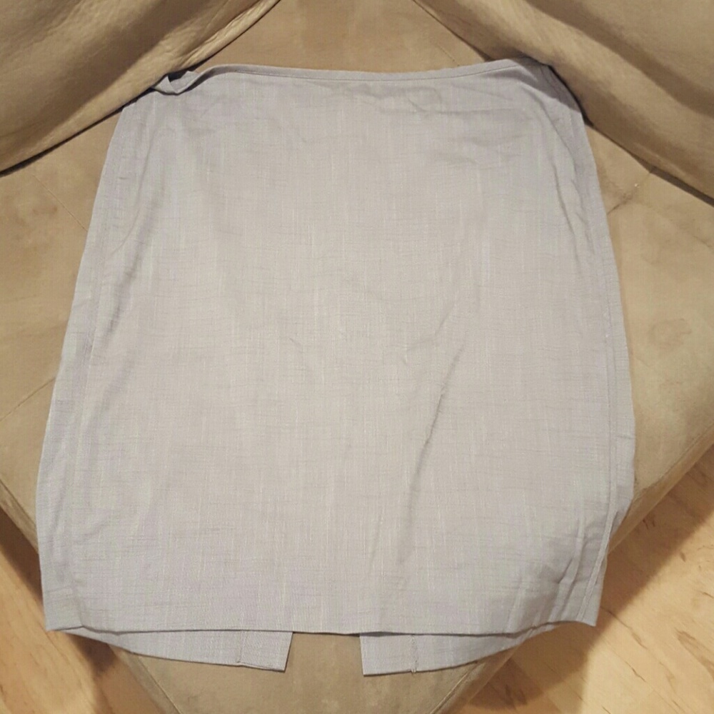 Gray Pencil Skirt with Hot Slit