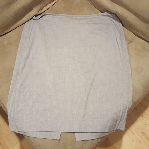 Gray Pencil Skirt with Hot Slit - Picture 1 of 3