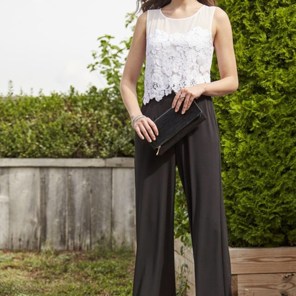 Sangria Lace Bodice Popover Jumpsuit