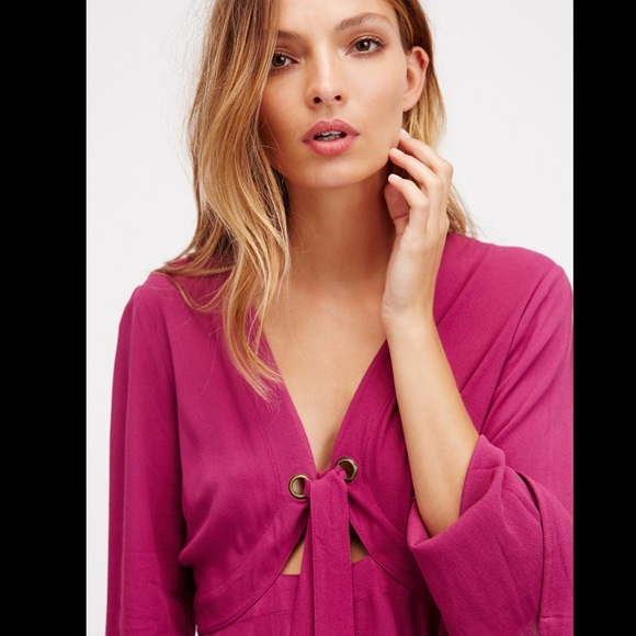 FREE PEOPLE bell sleeve dress - Picture 3 of 5