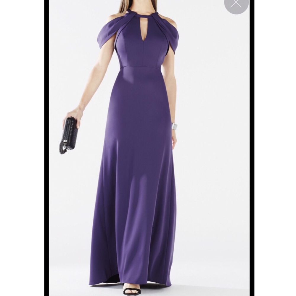 BCBG Kathya Draped Cutout gown