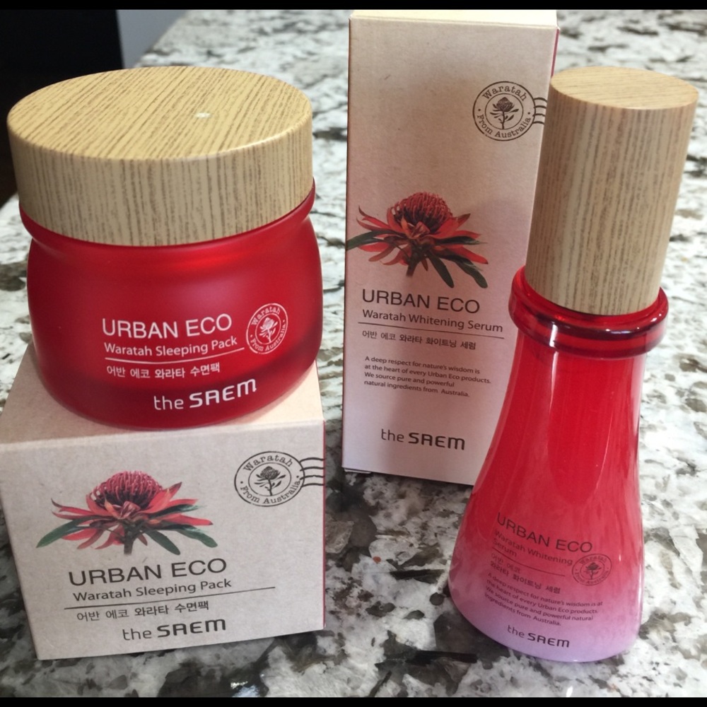 urban eco waratah sleeping pack & whitening serum