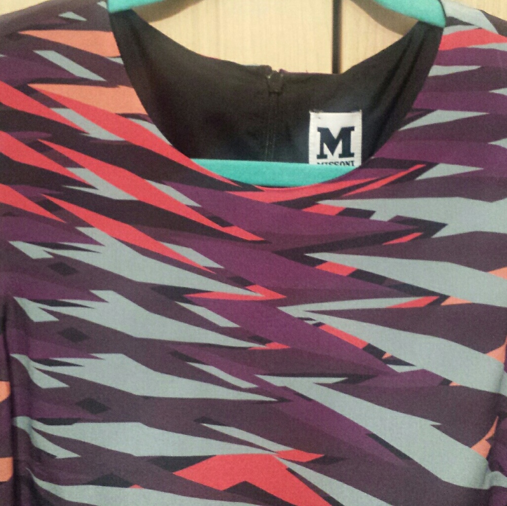 M Missoni Sleeveless Frequency Print Shift Dress