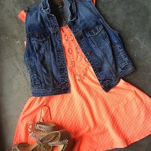 Bright Orange A-Line Tank Dress