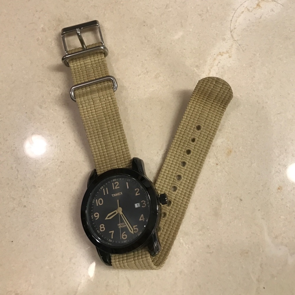 Timex watch with fabric band