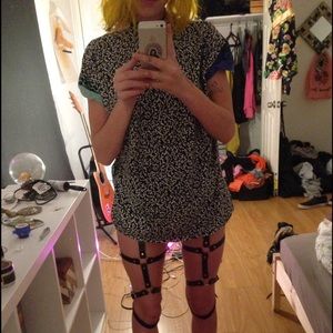 vegan leather garter harness